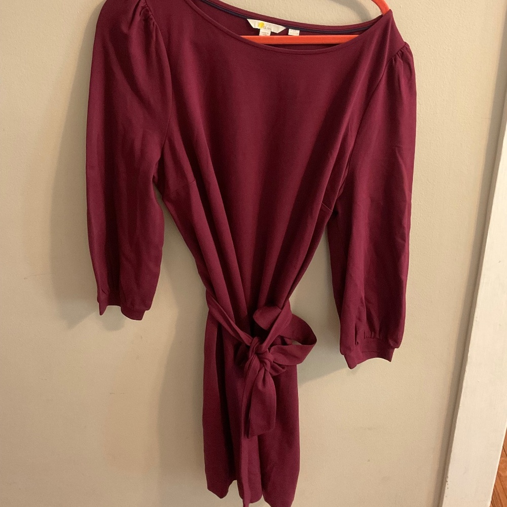 Short, Maroon Dress - Boden